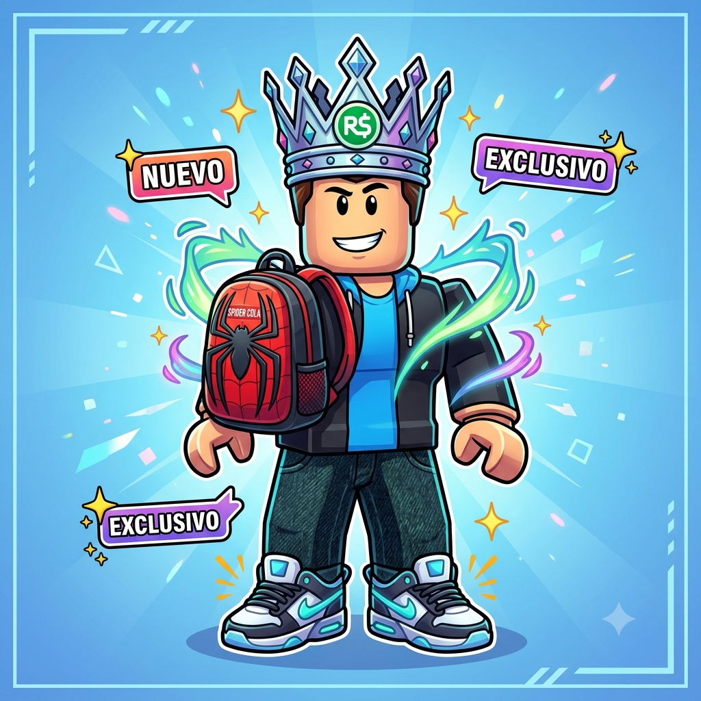 Avatar de Roblox con items exclusivos equipados desde códigos promocionales
