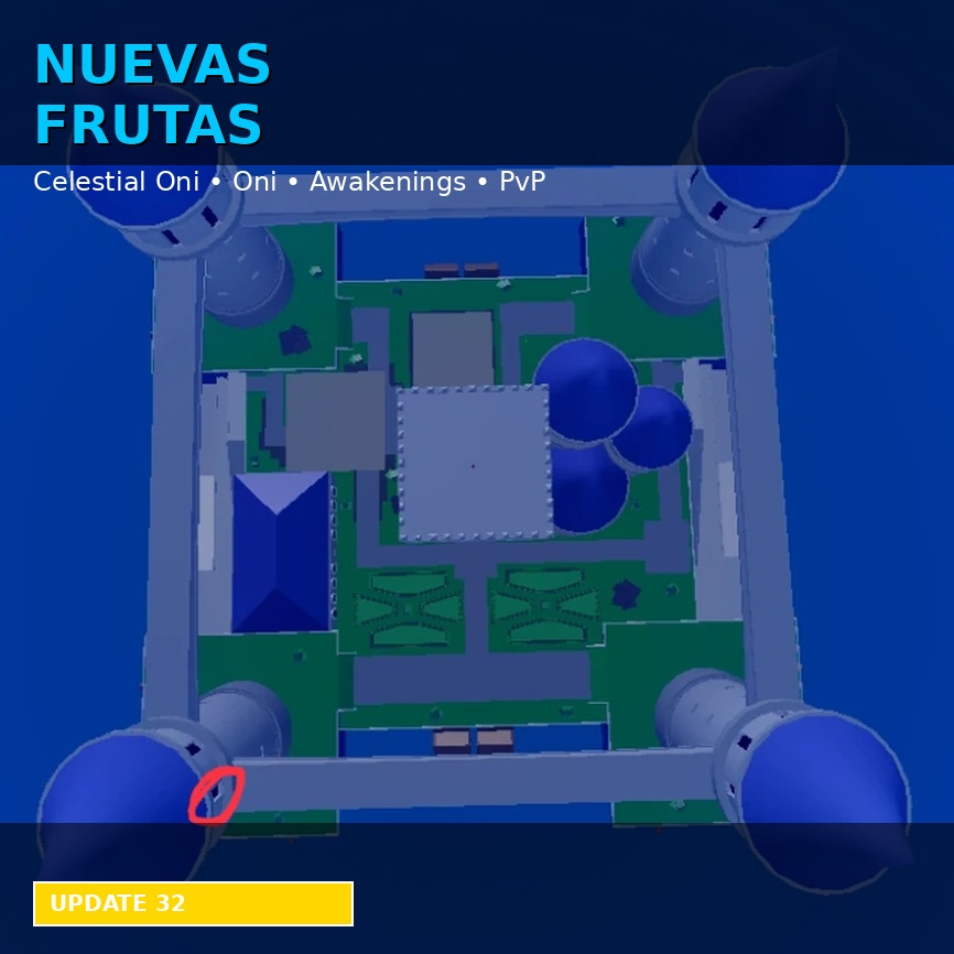 Castillo del Fourth Sea concept art con nuevas mecánicas y frutas