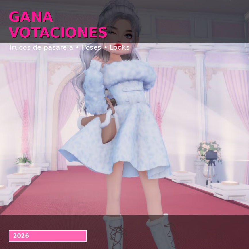 Avatar en la pasarela de Dress To Impress con look ganador y votaciones de 5 estrellas